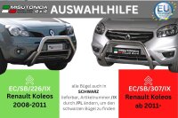 Frontbügel Edelstahl schwarz für Renault Koleos...