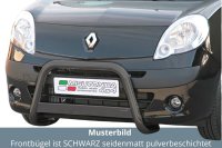 Frontbügel Edelstahl schwarz für Renault Kangoo 2008 - 2013 63mm mit ABE Bullbar