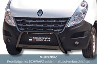 Frontbügel Edelstahl schwarz für Renault Master 2010-2018 Ø63mm mit Gutachten