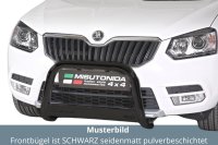 Frontbügel Edelstahl schwarz für Skoda Yeti 2014 - 63mm mit ABE Frontschutzbügel