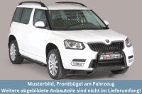 Frontbügel Edelstahl schwarz für Skoda Yeti 2014 - 63mm mit Gutachten Frontschutzbügel