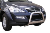 Frontbügel Edelstahl schwarz für Ssangyong Kyron 2007 - 63mm mit ABE Rammschutz