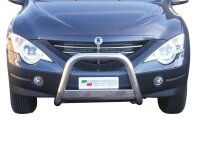 Frontbügel Edelstahl schwarz für Ssangyong Actyon Sports 2007 - 2011 63mm ABE