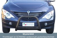 Frontbügel Edelstahl schwarz für Ssangyong Actyon Sports 2007 - 2011 63mm Gutachten