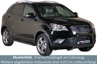 Frontbügel Edelstahl schwarz für Ssangyong Korando 2011 - 63mm mit Gutachten