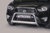 Frontbügel Edelstahl schwarz für Ssangyong Actyon Sports 2012 - 63mm ABE Bullbar