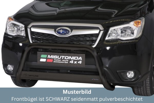 Frontbügel Edelstahl schwarz für Subaru Forester SJ 2013 - 63mm mit Gutachten