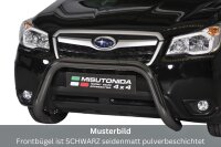 Frontbügel Edelstahl schwarz für Subaru Forester 2013 - 76mm mit ABE Rammschutz