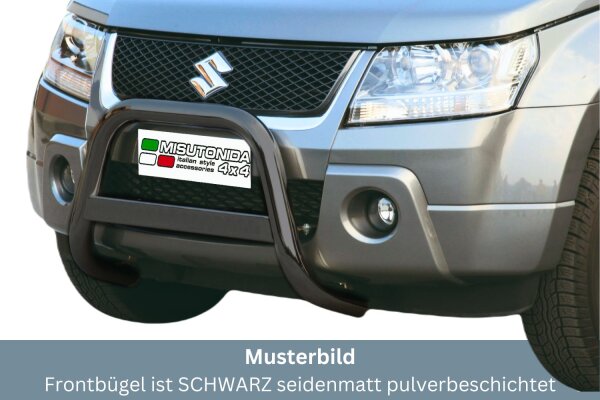 Frontbügel Edelstahl schwarz für Suzuki Grand Vitara JT 2005 -2008 63mm Gutachten