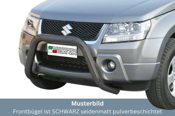 Frontbügel Edelstahl schwarz für Suzuki Grand Vitara JT 2005 -2008 76mm Gutachten