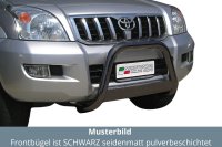 Frontbügel Edelstahl schwarz für Toyota Land Cruiser 120 125 2002-09 63mm ABE