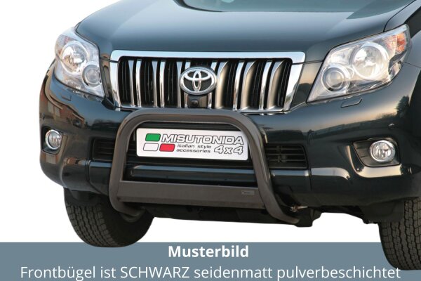 Frontbügel Edelstahl schwarz für Toyota Land Cruiser 150 J15 2009 - 2013 Ø63mm mit Gutachten