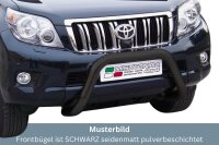 Frontbügel Edelstahl schwarz für Toyota Land Cruiser 150 J15 2009 - 2013 Ø76mm mit Gutachten