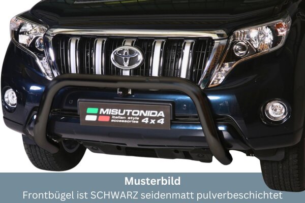 Frontbügel Edelstahl schwarz für Toyota Land Cruiser J15 2014-2017 76mm Gutachten