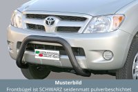 Frontbügel Edelstahl schwarz für Toyota Hilux 2005 - 2011 76mm mit ABE Bullbar