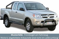 Frontbügel Edelstahl schwarz für Toyota Hilux 2005 - 2011 76mm mit ABE Bullbar