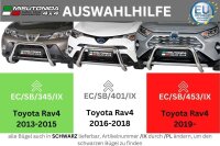 Frontbügel Edelstahl schwarz für Toyota Rav 4 2010 - 2012 Ø76mm mit Gutachten