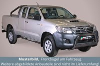 Frontbügel Edelstahl schwarz für Toyota Hilux 2011 - 2016 63mm mit ABE Bullbar