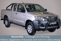 Frontbügel Edelstahl schwarz für Toyota Hilux 2011 - 2016 76mm mit ABE Bullbar