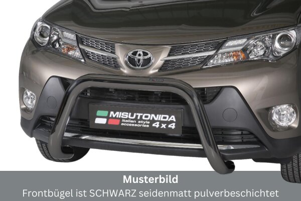 Frontbügel Edelstahl schwarz für Toyota Rav 4 2013 - 2015 76mm mit ABE Bullbar