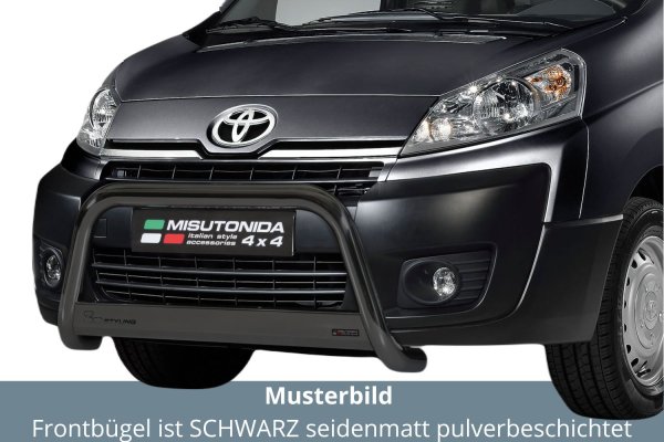 Frontbügel Edelstahl schwarz für Toyota PROACE 2014 - 63mm ABE Frontschutzbügel