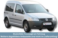 Frontbügel Edelstahl schwarz für VW Caddy 2004 - 2014 63mm mit Gutachten Frontschutzbügel