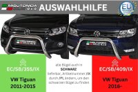 Frontbügel Edelstahl schwarz für VW Tiguan 5N...