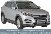 Frontbügel Edelstahl schwarz für Hyundai Tucson 2015-2017 Ø63mm mit ABE Rammschutz