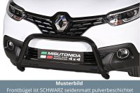 Frontbügel Edelstahl schwarz für Renault Kadjar 2015 - 63mm mit ABE Rammschutz