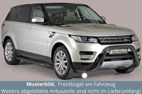 Frontbügel Edelstahl schwarz für Range Rover Sport 2014 - 76mm mit ABE Bullbar