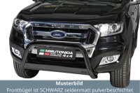 Frontbügel Edelstahl schwarz für Ford Ranger 2012 - 63mm ABE Frontschutzbügel