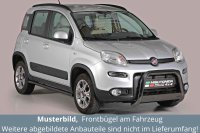 Frontbügel Edelstahl schwarz für Fiat Panda 4x4 2013-2015 63mm mit ABE Bullbar