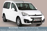 Frontbügel Edelstahl schwarz für Citroen Berlingo 2015 - 63mm mit ABE Rammschutz