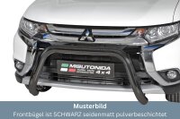 Frontbügel Edelstahl schwarz für Mitsubishi Outlander 2015 - 76mm ABE Bullbar