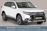 Frontbügel Edelstahl schwarz für Mitsubishi Outlander 2015 - 76mm ABE Bullbar