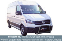 Frontbügel Edelstahl schwarz für VW Crafter 2017 - 63mm ABE Frontschutzbügel