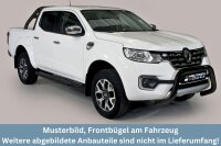 Frontbügel Edelstahl schwarz für Renault Alaskan 2018 - Ø76mm mit Gutachten