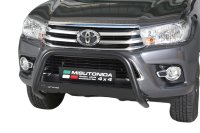 Frontbügel Edelstahl schwarz für Toyota Hilux 2016 - 63mm ABE Frontschutzbügel