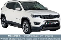 Frontbügel Edelstahl schwarz für Jeep Compass ab 2017 63mm ABE Frontschutzbügel