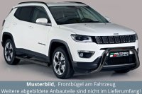 Frontbügel Edelstahl schwarz für Jeep Compass ab 2017 76mm mit ABE Frontschutzbügel