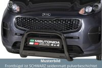 Frontbügel Edelstahl schwarz für Kia Sportage 2016 63mm ABE Frontschutzbügel