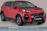 Frontbügel Edelstahl schwarz für Kia Sportage ab 2016 76mm ABE Frontschutzbügel