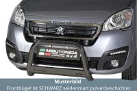 Frontbügel Edelstahl schwarz für Peugeot...