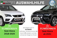 Frontbügel Edelstahl schwarz für Seat Ateca Bj18-20 Ø63mm Rammschutz Frontschutzbügel