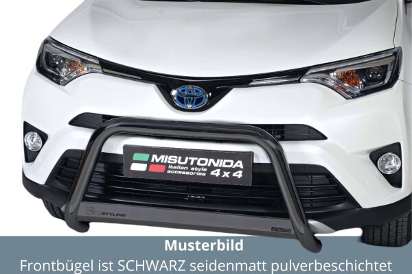 Frontbügel Edelstahl schwarz für Toyota Rav 4 inkl Hybrid 2016- 63mm Bullbar