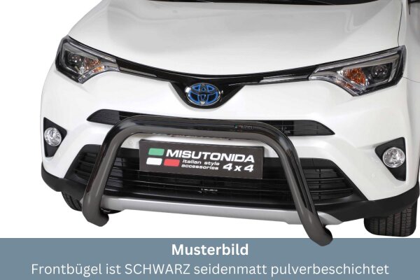 Frontbügel Edelstahl schwarz für Toyota Rav 4 inkl Hybrid 2016- 76mm Bullbar