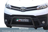 Frontbügel Edelstahl schwarz für Toyota Proace ab 2016 Ø63mm Gutachten