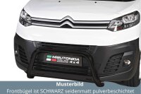 Frontbügel Edelstahl schwarz für Citroen Jumpy ab 2016 Ø63mm mit Gutachten Rammschutz