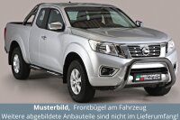 Frontbügel Edelstahl schwarz für Nissan Navara D231 ab 2016 76mm Gutachten