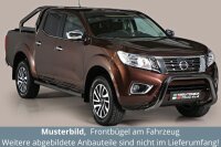 Frontbügel Edelstahl schwarz für Nissan NP 300 Navara ab 2016 76mm Rammschutz